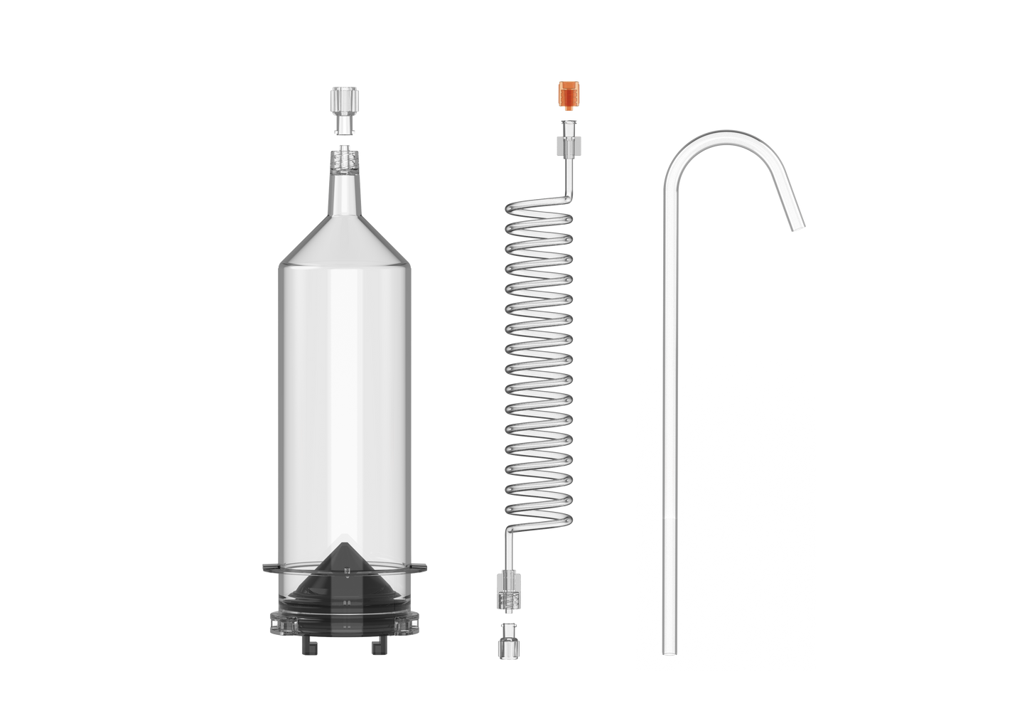 200ml Front Load Syringe with Coiled Tube | 100101
