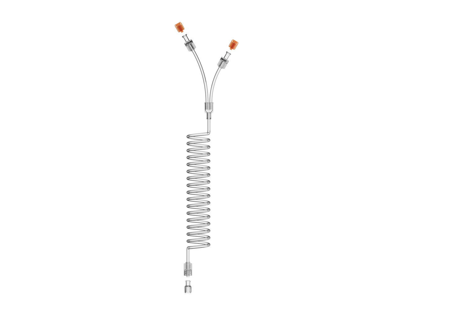 MRI Coiled Y-Connecting Tube with Two Female Check Valves - 614250