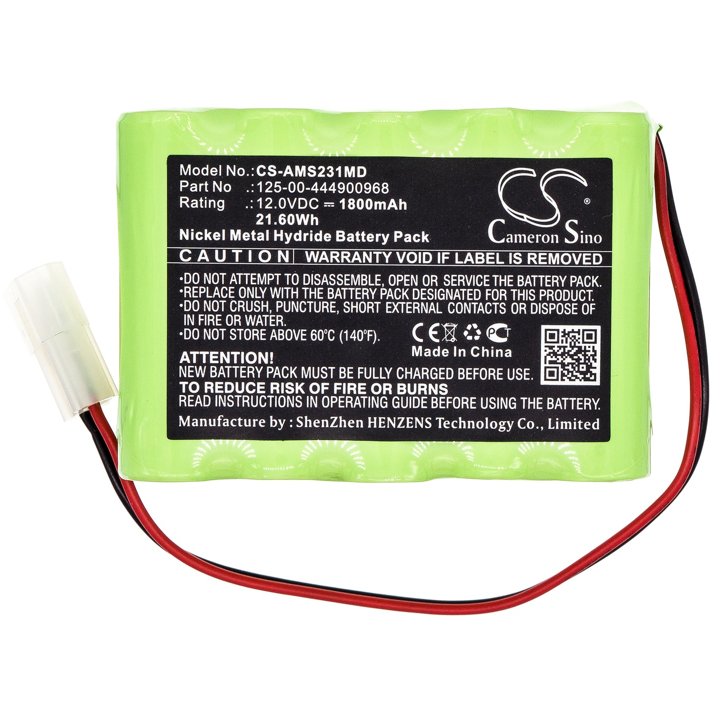 Battery for Alaris Medicalsystems Infusion Pump 531 231 – 12.0V 1800mAh