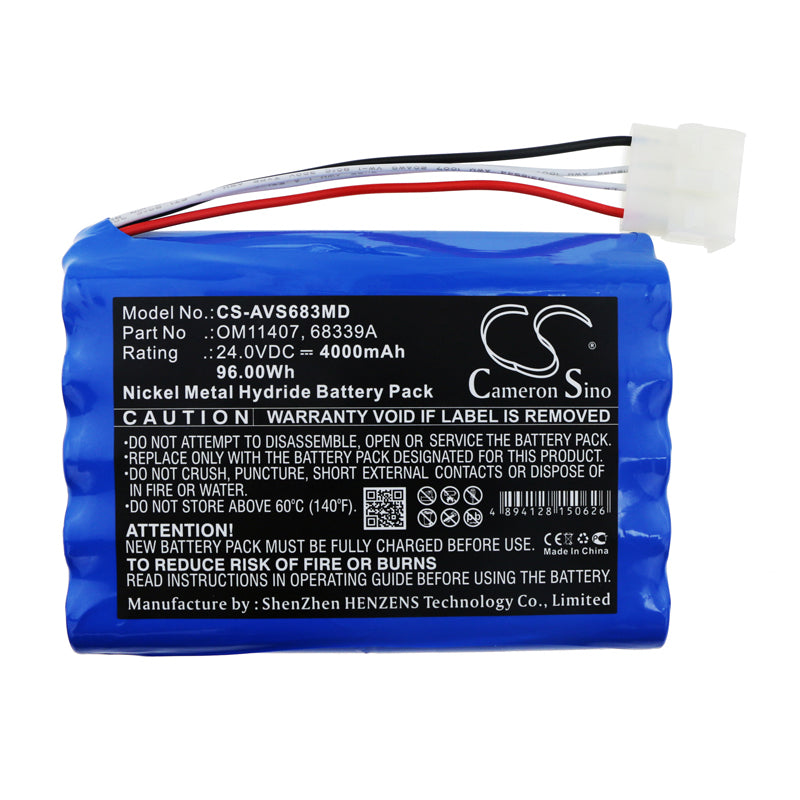 Battery for Viasys Healthcare AVEA Ventilator / AVEA VENT 68339 / 6068 / 68339A / 68339K, Carefusion Avea 68339A, Bird Avea Vent 68339 / CareFusion Avea Ventilator – 24.0V 4000mAh
