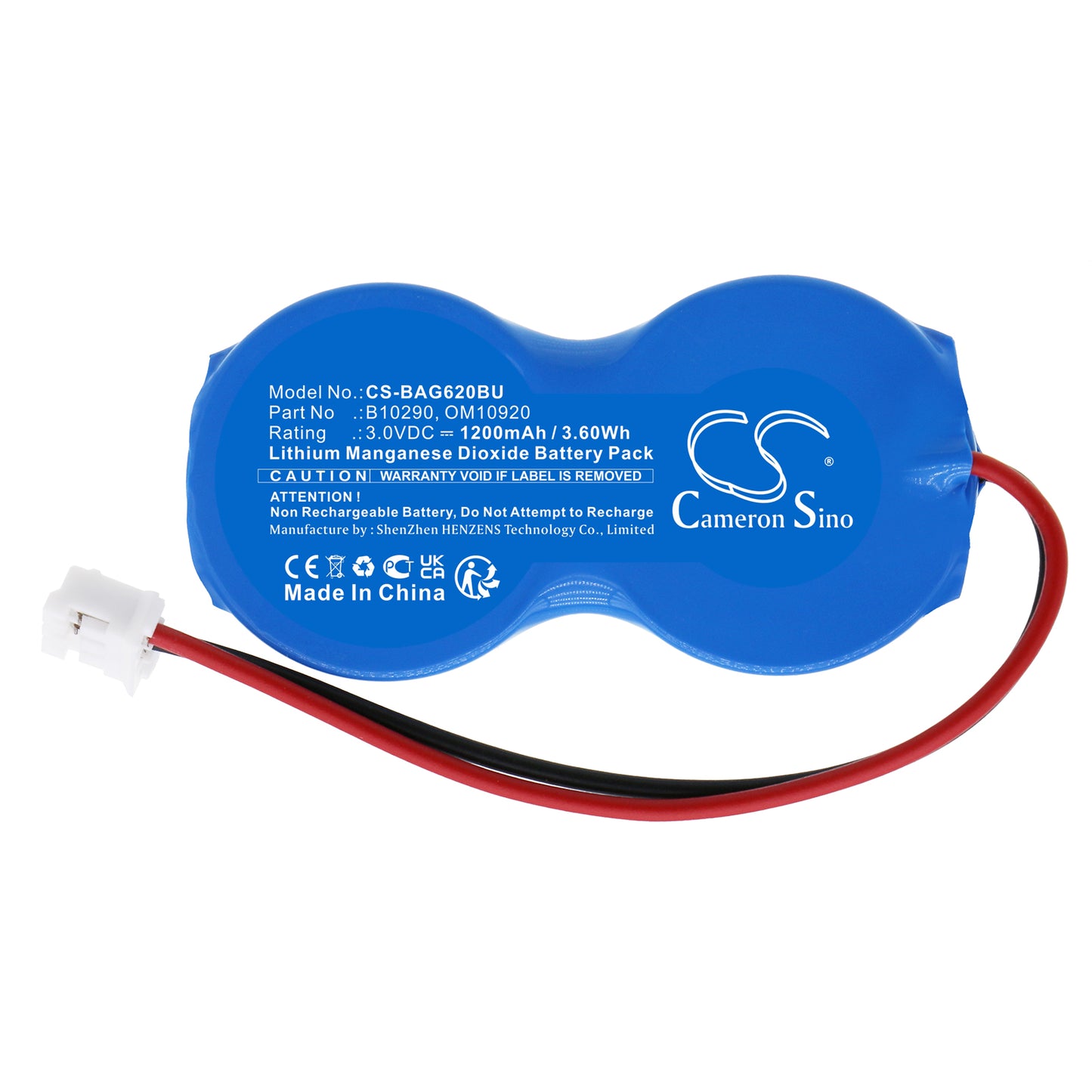 Battery for Baxter Flo-Gard 6201 / 6300 / 6301 / CareFusion Scanner 8015 – 3.0V 1200mAh