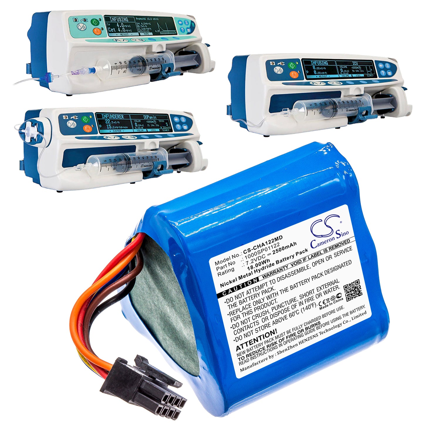 Battery for Carefusion / CardinalHealth / Alaris Syringe Pump – 7.2V 2500mAh