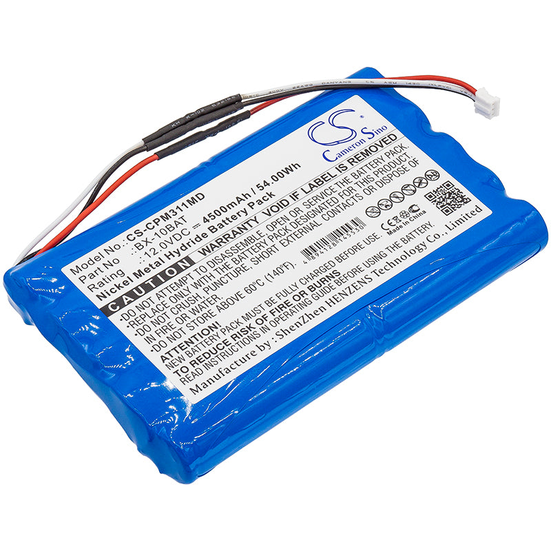 Battery for Colin Press-Mate PAL 3110 / Baxter Duxeo BX10 – 12V 4500mAh