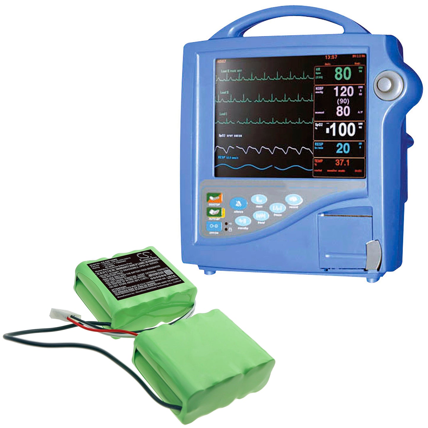 Criticon Dinamap Pro 1000 7200mAh Medical Replacement Battery compatible– 12V Ni-MH