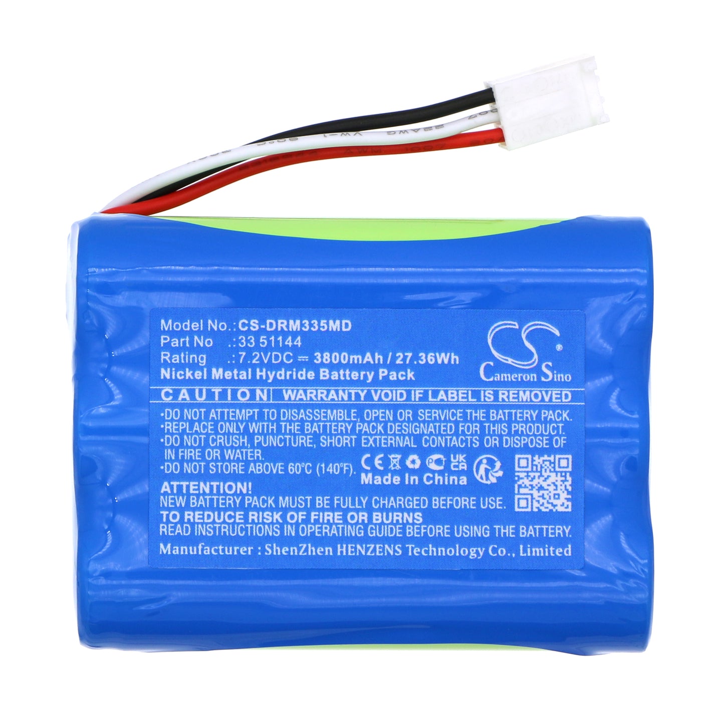 Battery compatible with Drager PSS Merlin – 7.2V 3800mAh Ni-MH – CS-DRM335MD