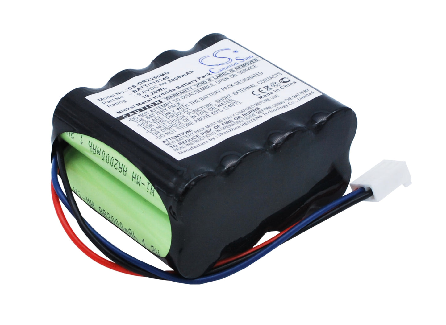 Battery for Drager Oxipac 2500 – 9.6V 2000mAh