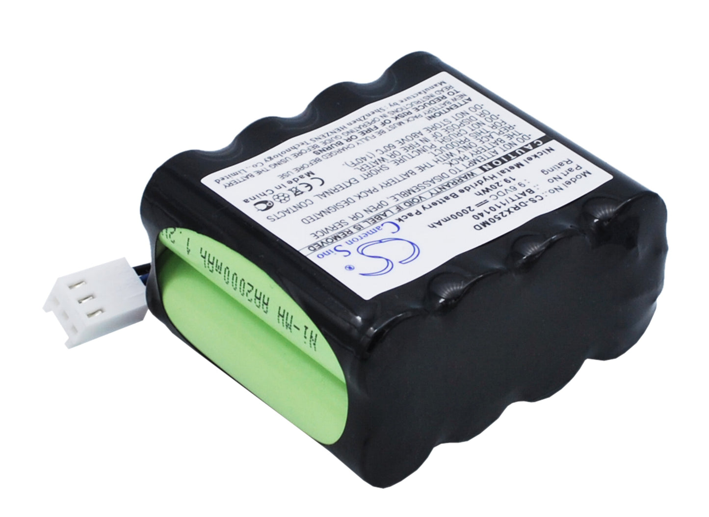 Battery for Drager Oxipac 2500 – 9.6V 2000mAh