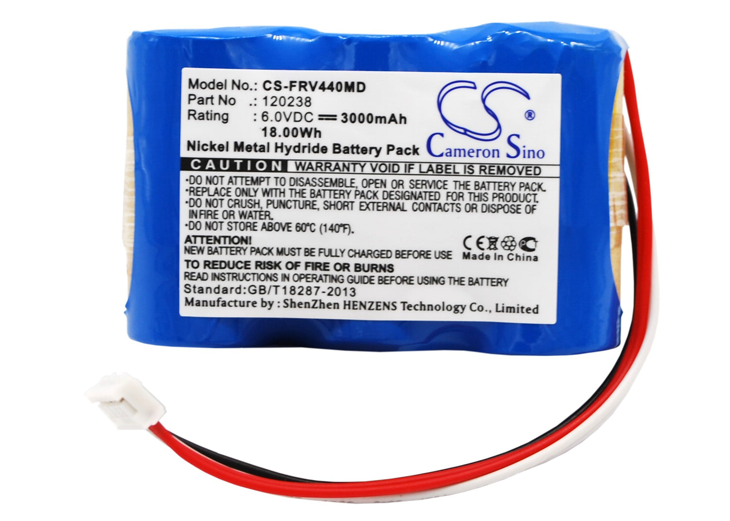 Medical Replacement Battery Compatible with Fresenius Infusion Pump– 3000mAh, 6V Ni-MH