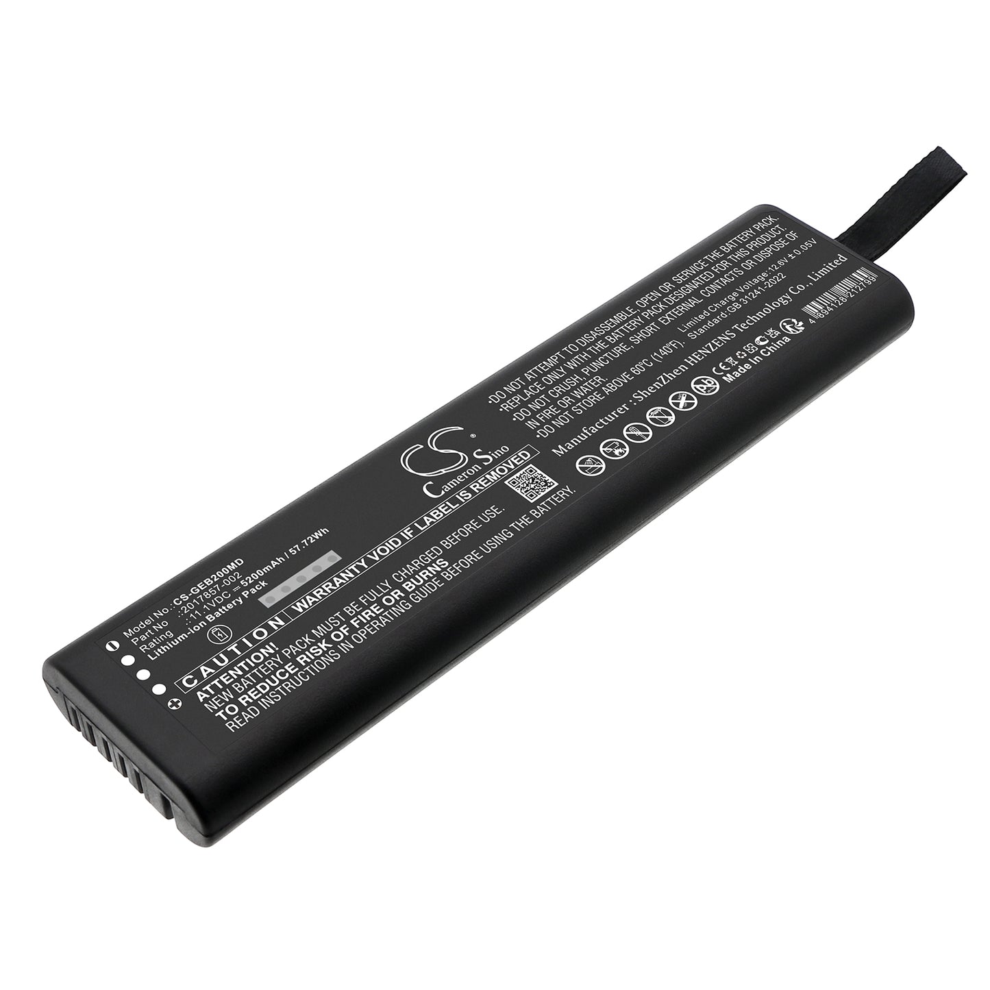 Battery for GE B20 / B30 / B40 Healthcare, Dash 3000 / 4000 / 5000 / B30 / B40 / B50, Moniteur 5000, Moniteur Dash Series – 11.1V 5200mAh