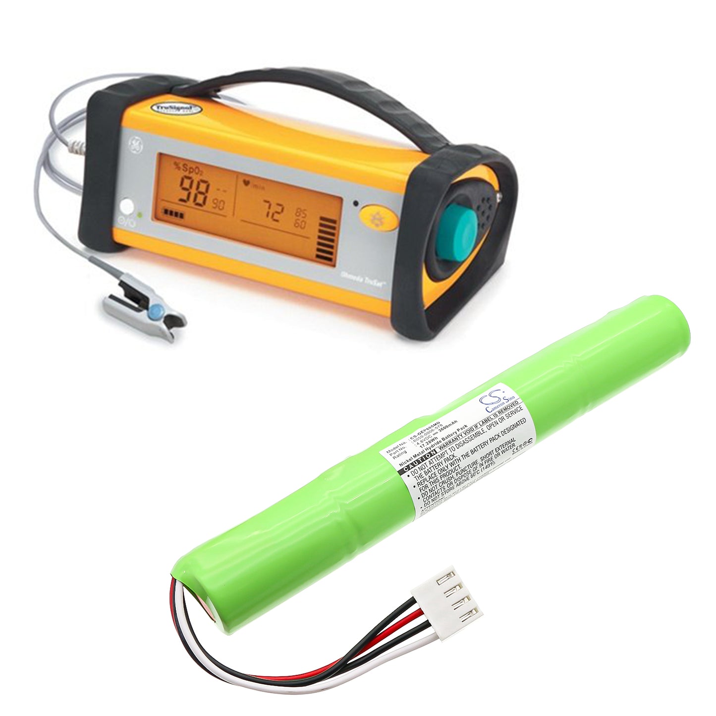 GE Datex Ohmeda TruSat Pulse Oximeter Medical Replacement Battery