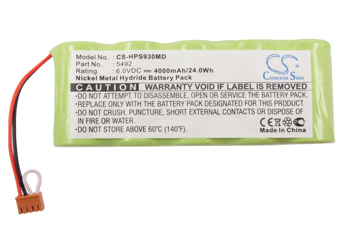 Battery for Respironics 930 Oximeter / 900S-10 / 970SE-10 Smart Monitor / 900S / 900SL / 915 / 950S / 970S / 970SE Home Smart Monitor, Healthdyne 930 Pulse Oximeter / Smart Monitor 900S / 930S / 950S / 970S – 6.0V 4000mAh