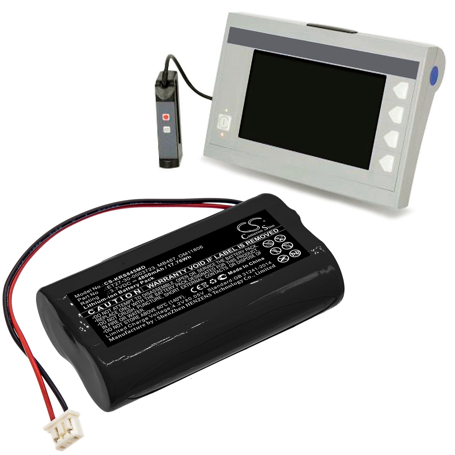 Karl Storz 8402 Zx 8402ZX Laryngoscope 30-0003 C-MAC 8401ZX Laryngoscope C-MAC-8401ZX Endoscopy C-Mac 8401ZX Medical Replacement Battery compatible