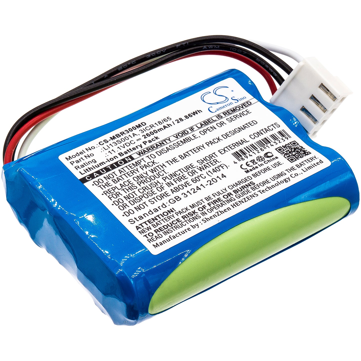 Battery for Mindray BeneHeart R3 / BeneHeart R3A / uMEC10 / BeneHeart R3 EKG / uMEC6 / uMEC7 / uMEC12 / UBECONN C9 – 11.1V 2600mAh