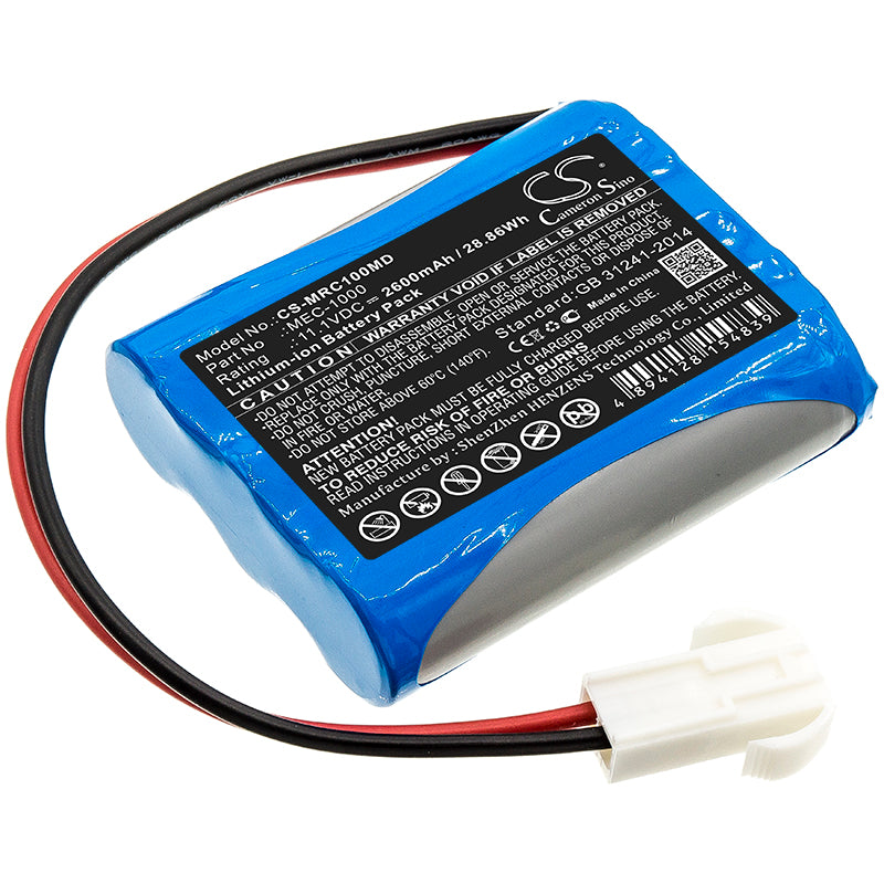 Mindray MEC-1000 2600mAh Medical Replacement Battery