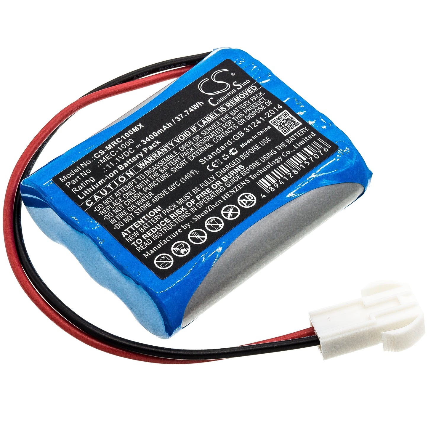 Battery for Mindray MEC-1000 – 11.1V 3400mAh