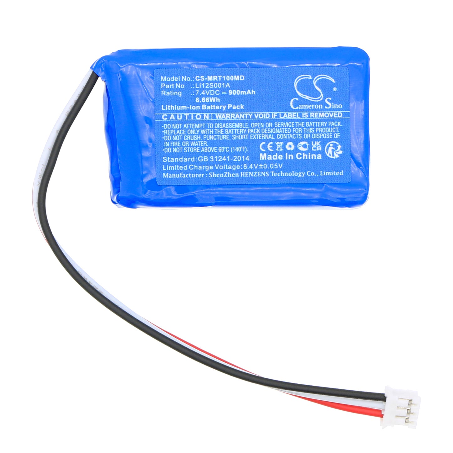 Battery compatible with Mindray Beneview T1 Monitor – 7.4V 900mAh Li-ion – CS-MRT100MD