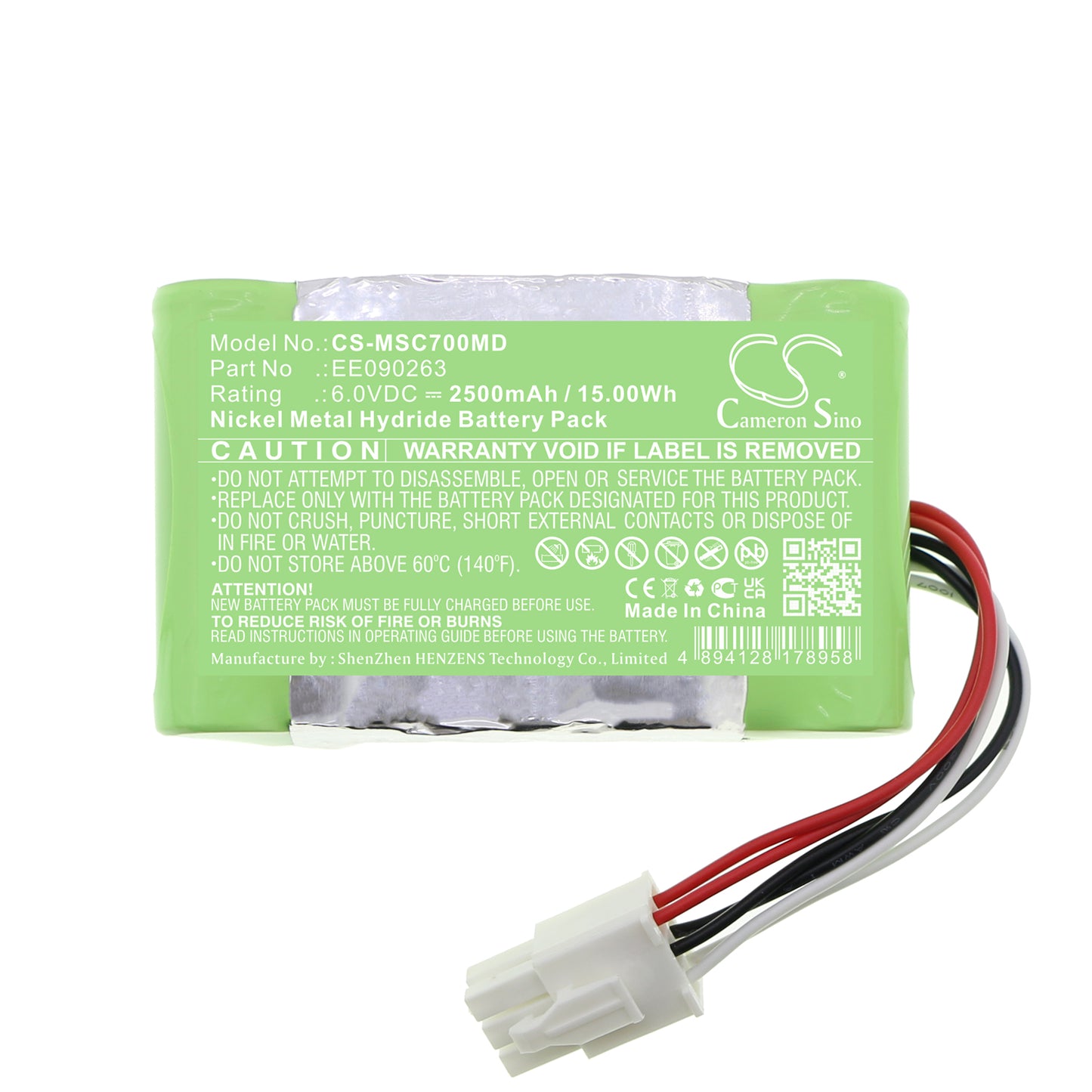 Battery for Siemens SC7000 / SC9000 Patient Monitor – 6.0V 2500mAh