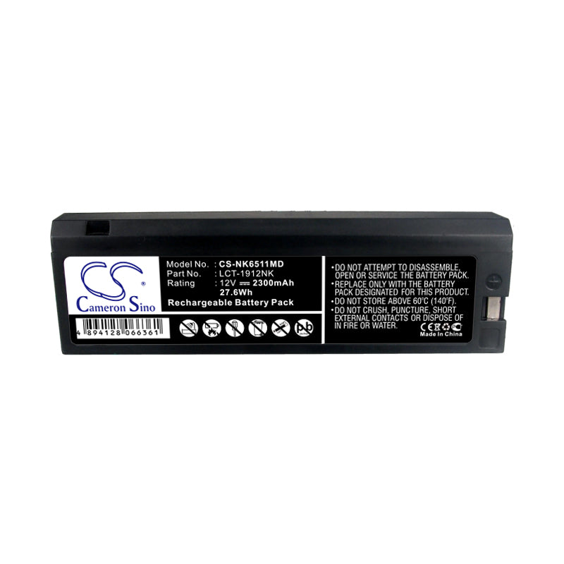 Battery compatible with Nihon Kohden ECG & Philips M3516A – 12V 2300mAh – CS-NK6511MD