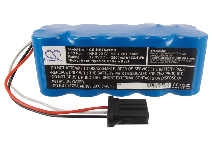 Replacement Battery compatible with Nihon Kohden TEC & ECG Monitors – 2800mAh, 12V Ni-MH