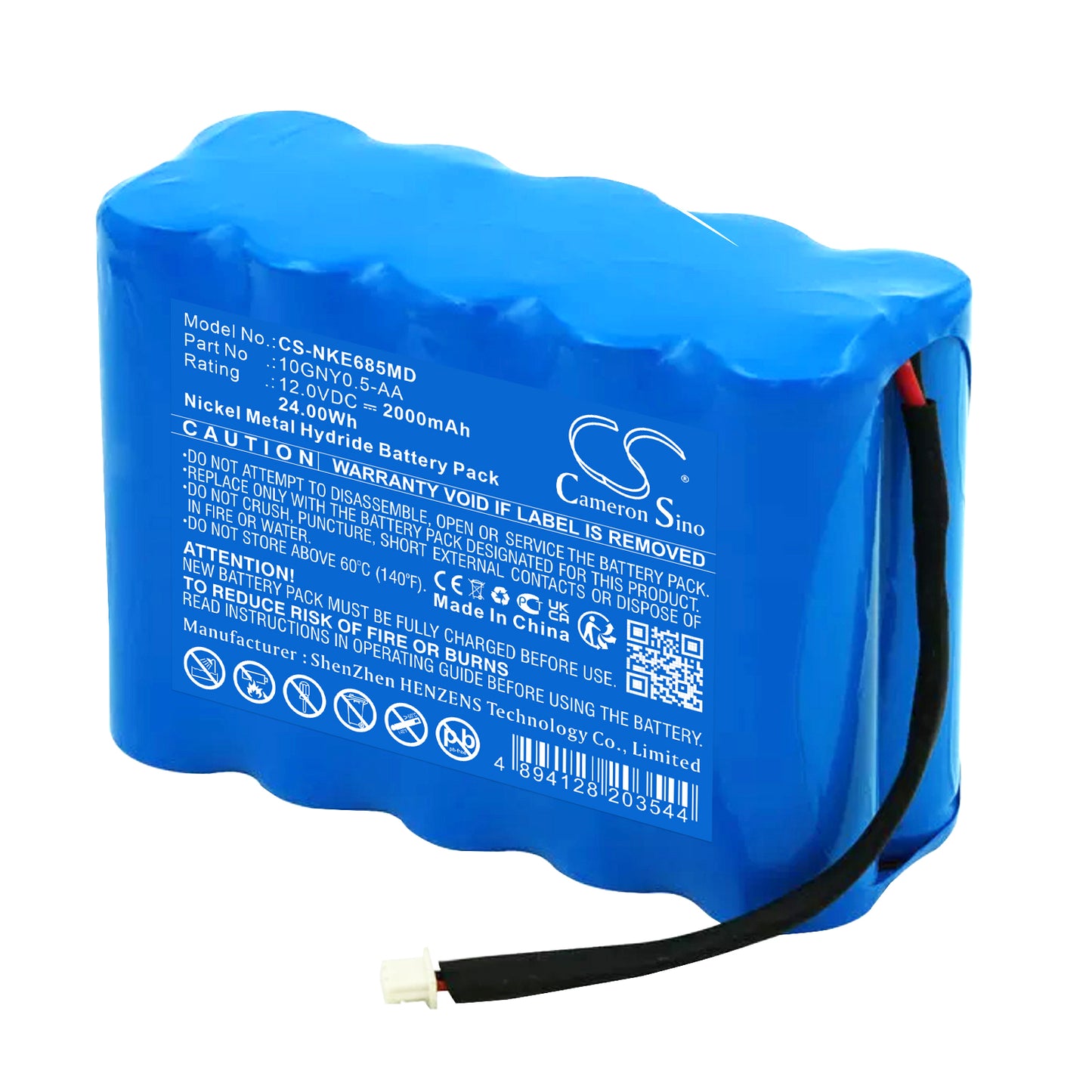 Battery for Nihon Kohden 6851 6851K ECG – 12.0V 2000mAh