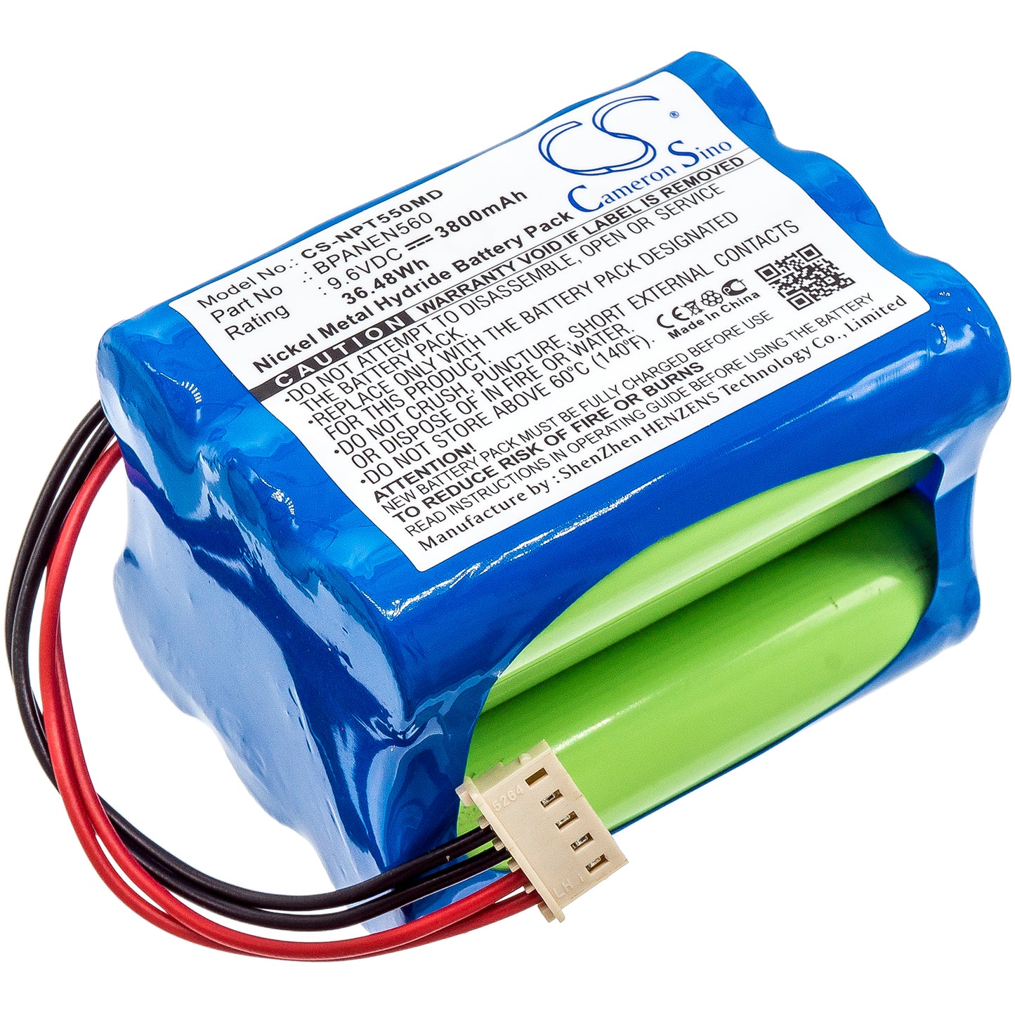 Battery for Covidien N550 N560 / Nellcor N-550B N-560 / Mediana M6008-O – 9.6V 3800mAh