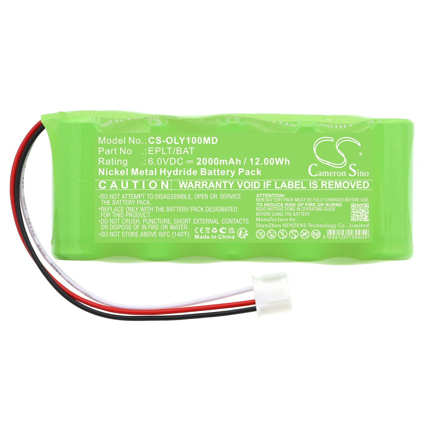 Battery for Olympus EPOCH LT Ultrasonic Flaw Detector – 6.0V 2000mAh