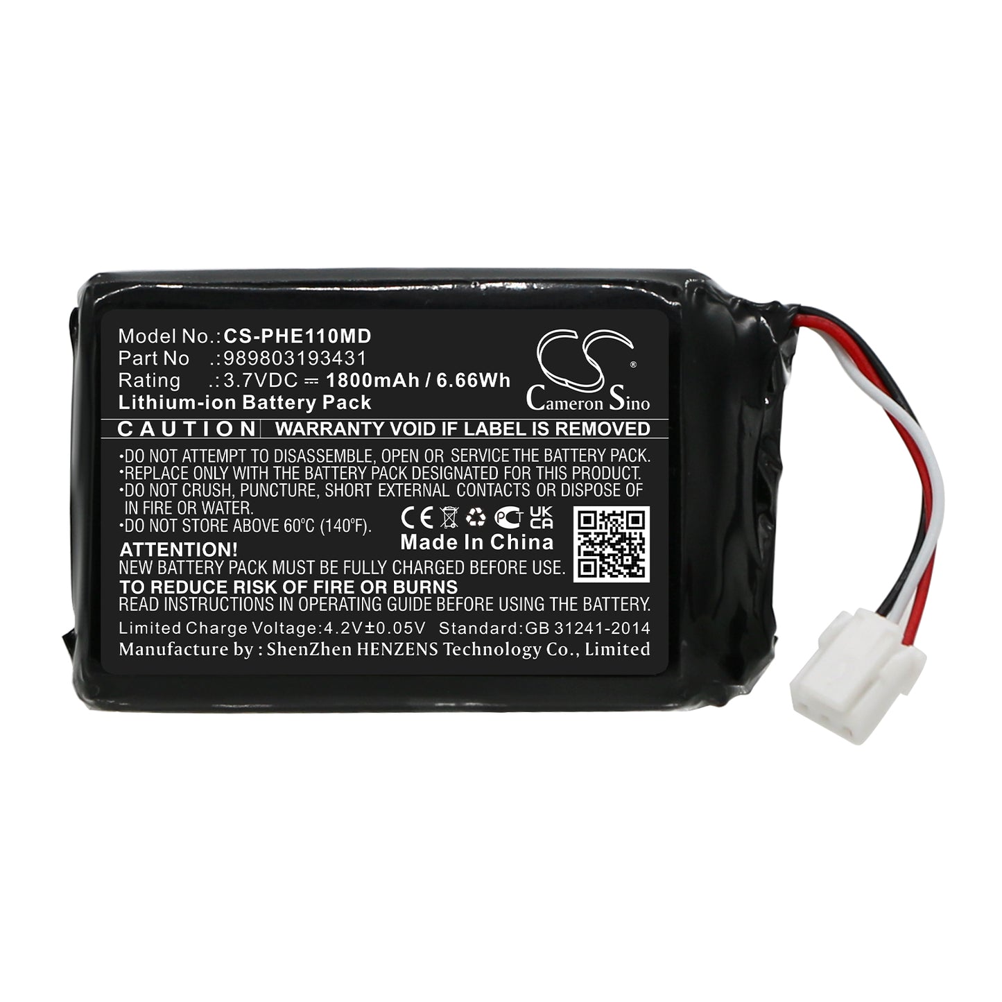 Battery for Philips Mercury Free Blood Pressure EME11-P506 – 3.7V 1800mAh