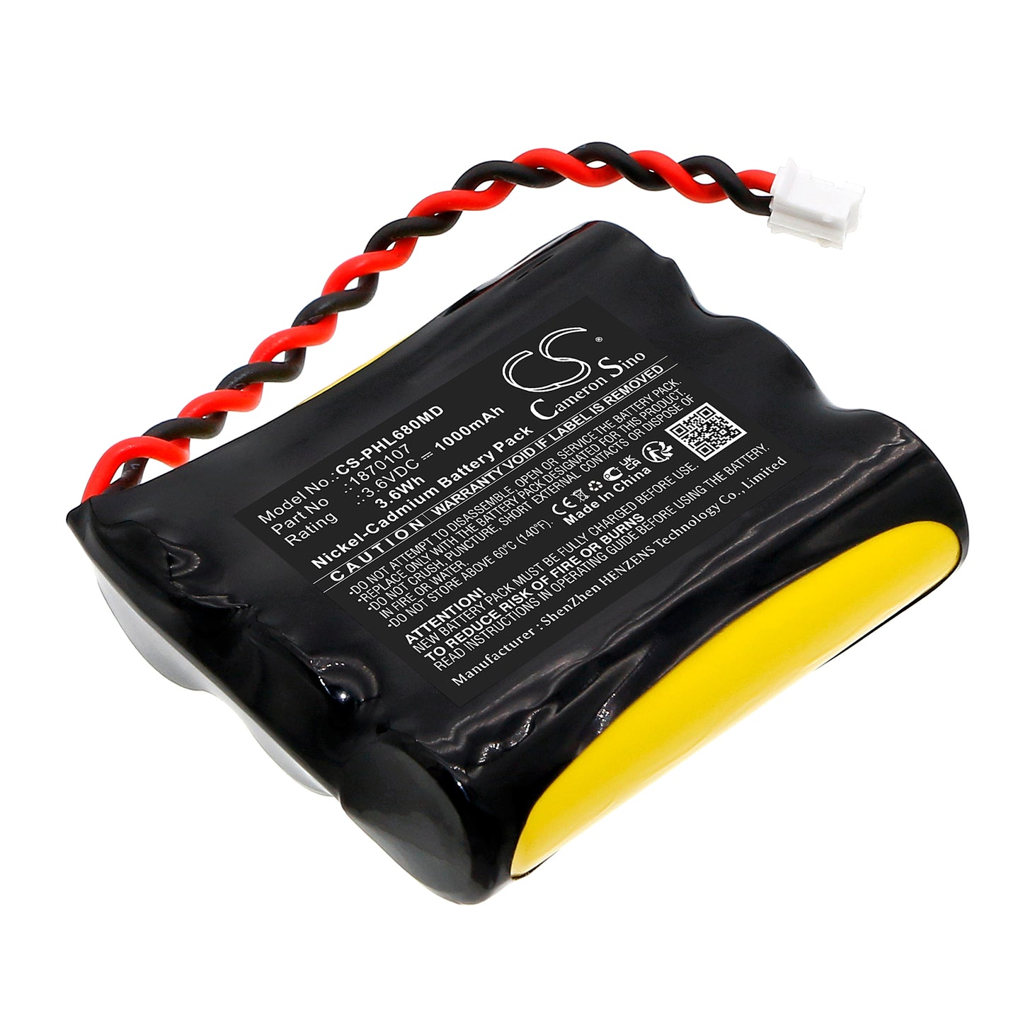 Battery for Philips Lifeline Systems 6800XT Communicator – 3.6V 1000mAh