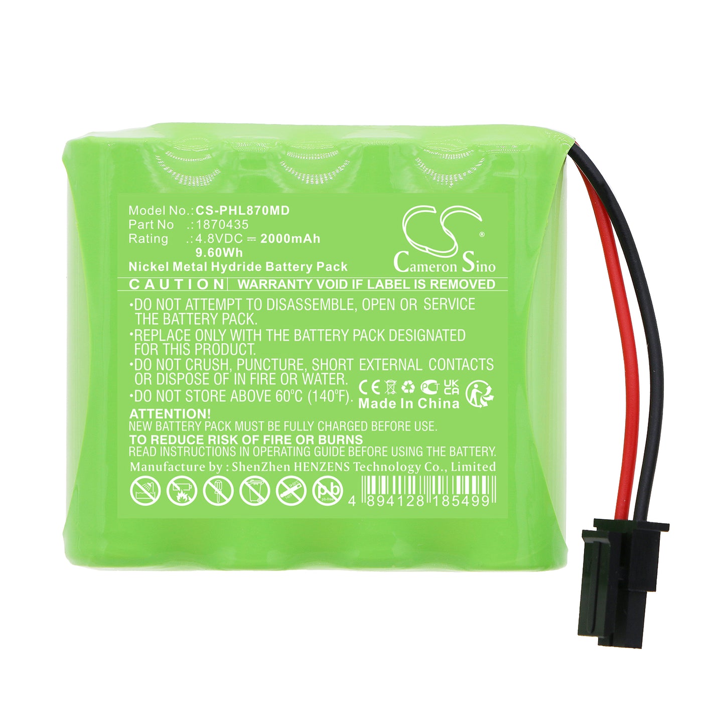 Battery for Philips Lifeline GoSafe Mobile Alert System – 4.8V 2000mAh
