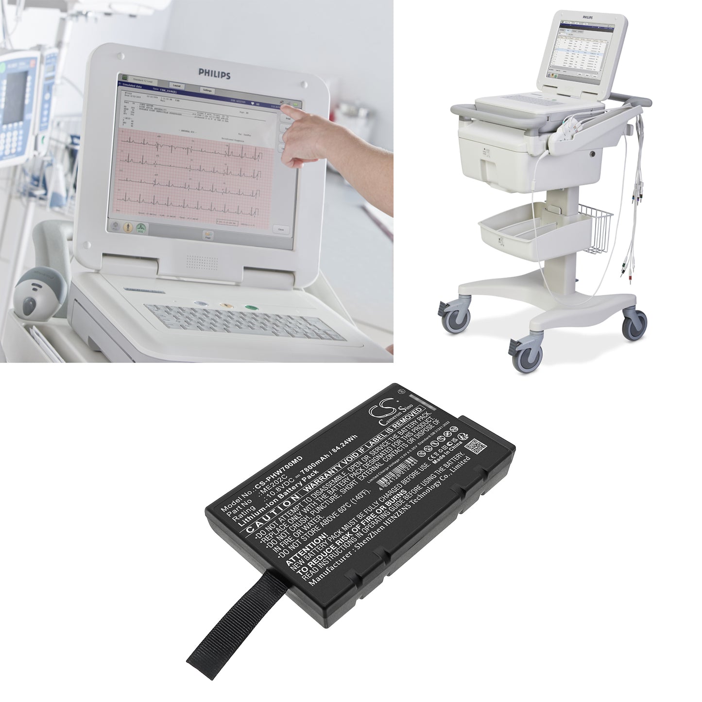 Battery for Philips PageWriter TC70 – 10.8V 7800mAh