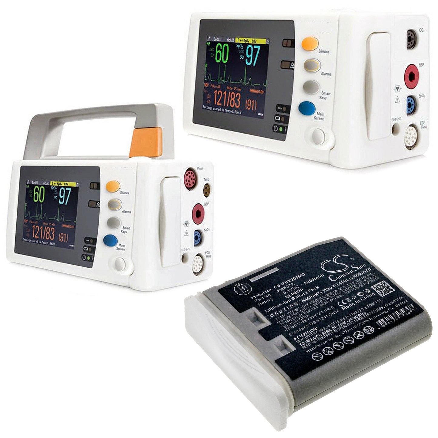 Battery for Philips IntelliVue MP2 / X2 / M3002A / M8102A Patient Monitor – 10.8V 2600mAh
