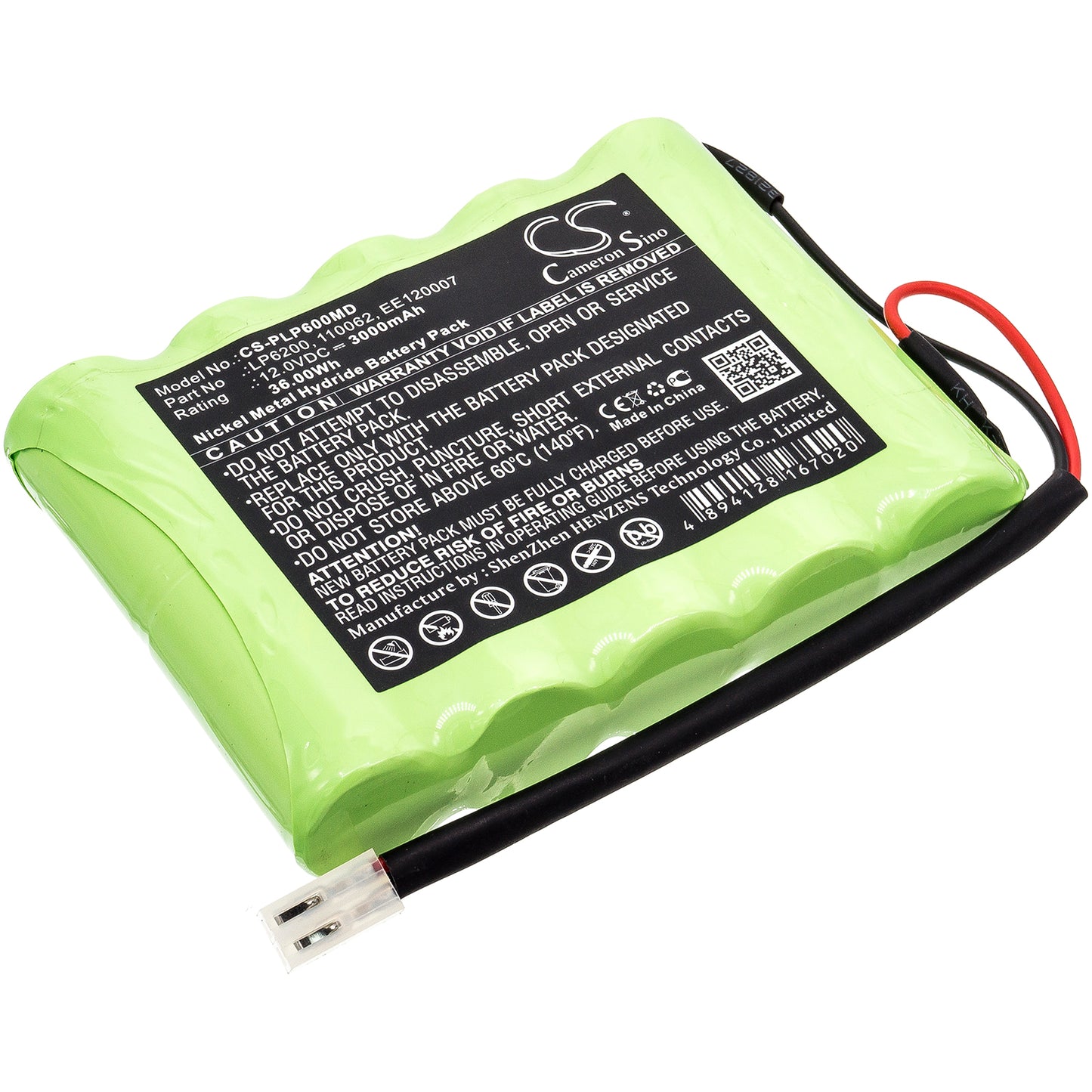 Battery for Physio-Control Lifepak 6 / Lifepak 6S / 7 Defibrillator – 12.0V 3000mAh