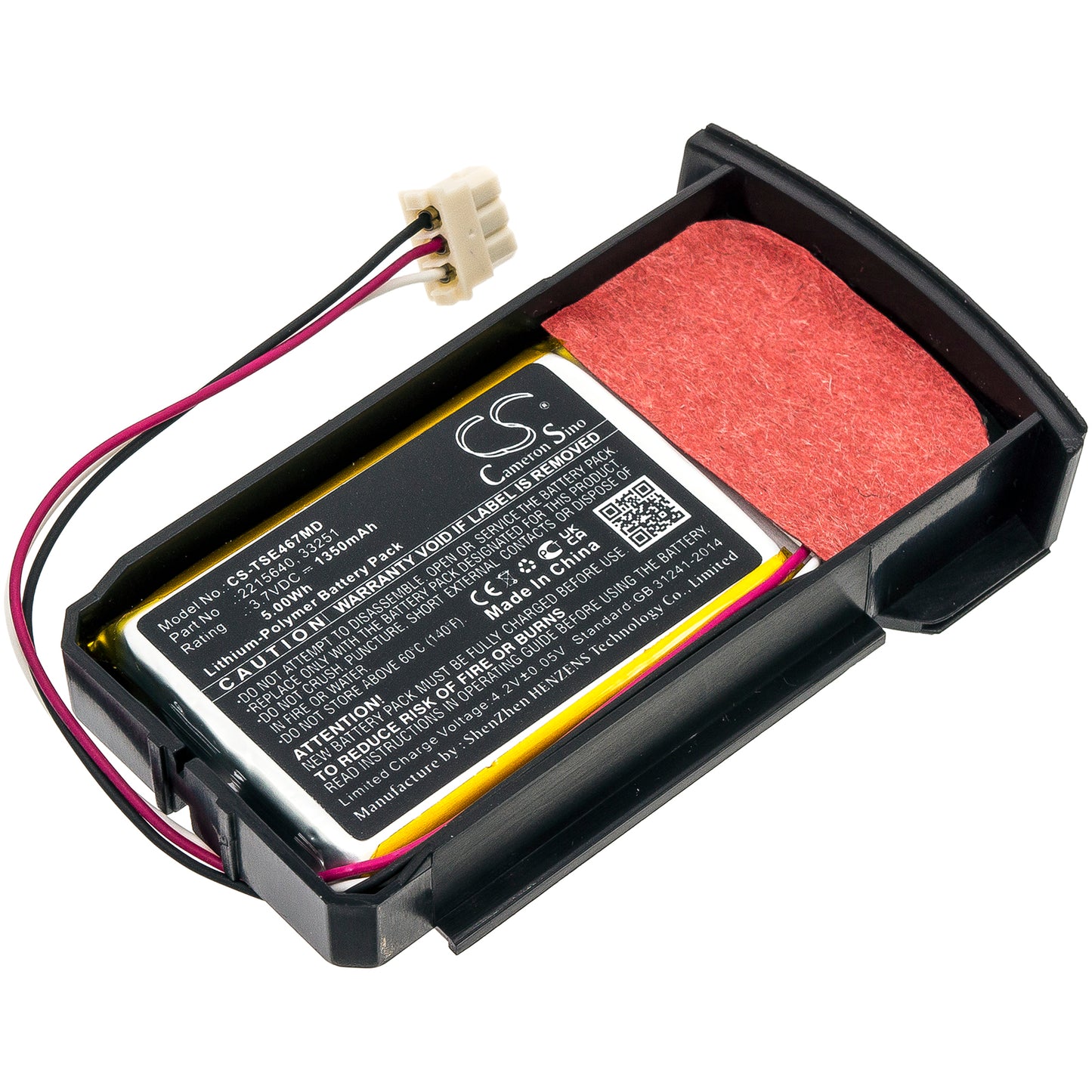 Battery for Thermo Scientific E1 Clip Tip 4671 4672 – 3.7V 1350mAh