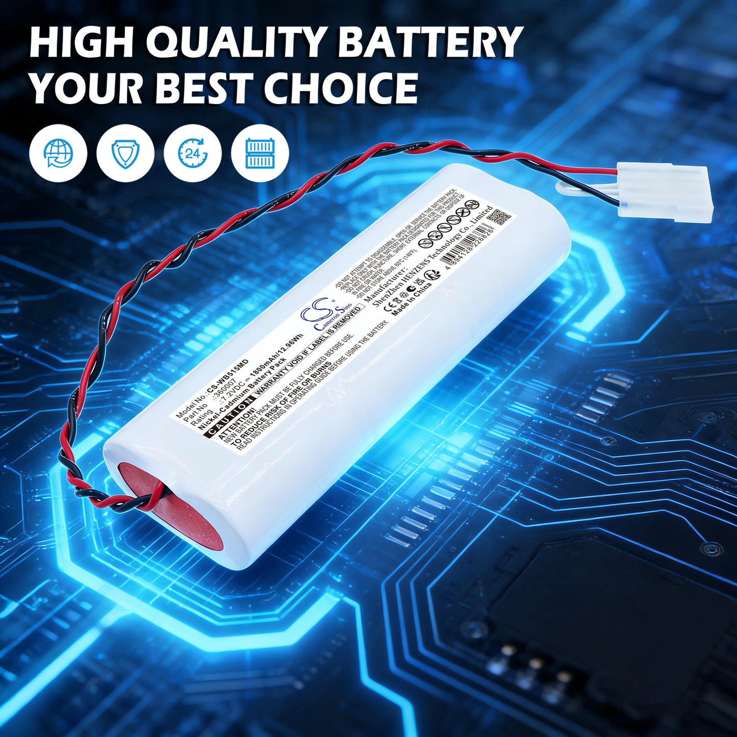 Welch-Allyn 5152 1800mAh Ni-CD Replacement Battery | CS-WB515MD