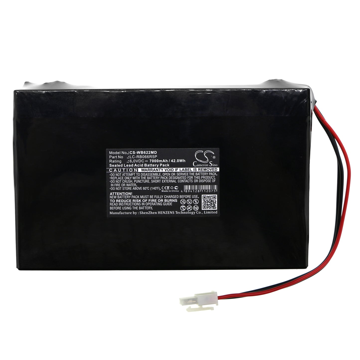 Battery for Welch-Allyn ATLAS 622SO / 622S0 / 622SP / 622NO / 622NP – 6.0V 7000mAh