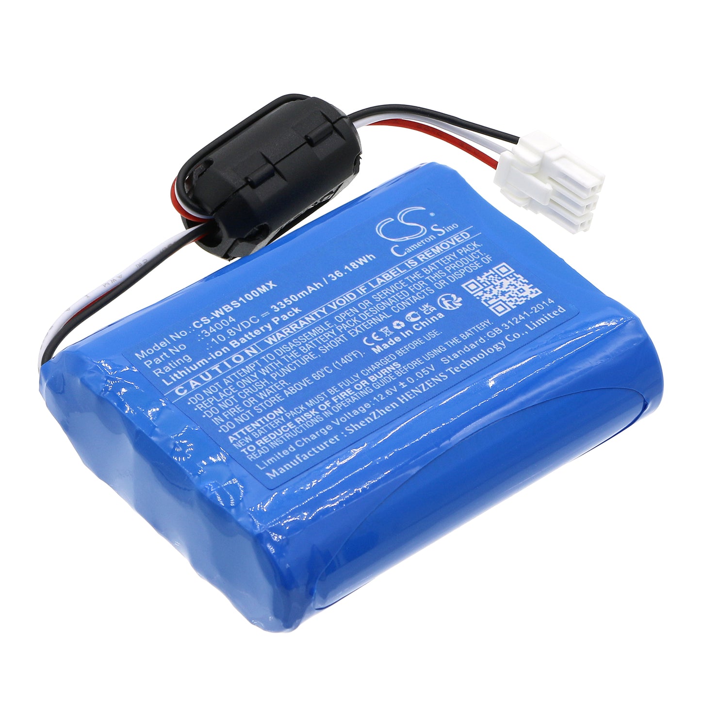 Welch Allyn VS100 Battery – 3350mAh 10.8V Blue Li-ion – Replaces 34004, 30018-EX