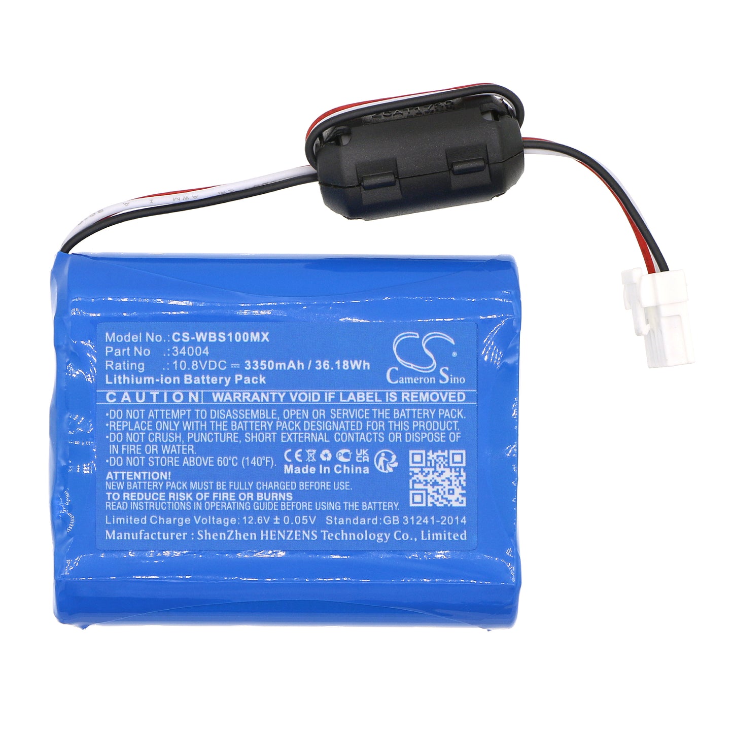 Welch Allyn VS100 Battery – 3350mAh 10.8V Blue Li-ion – Replaces 34004, 30018-EX
