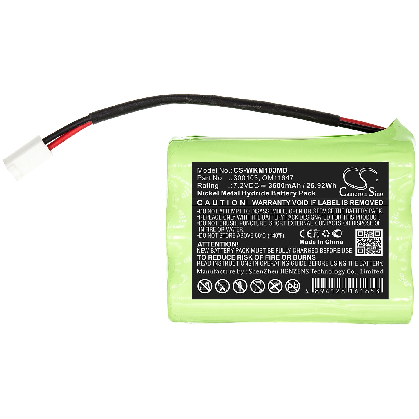 Medical Replacement Battery Compatible with WalkMed CS-WKM103MD Infusion Pump