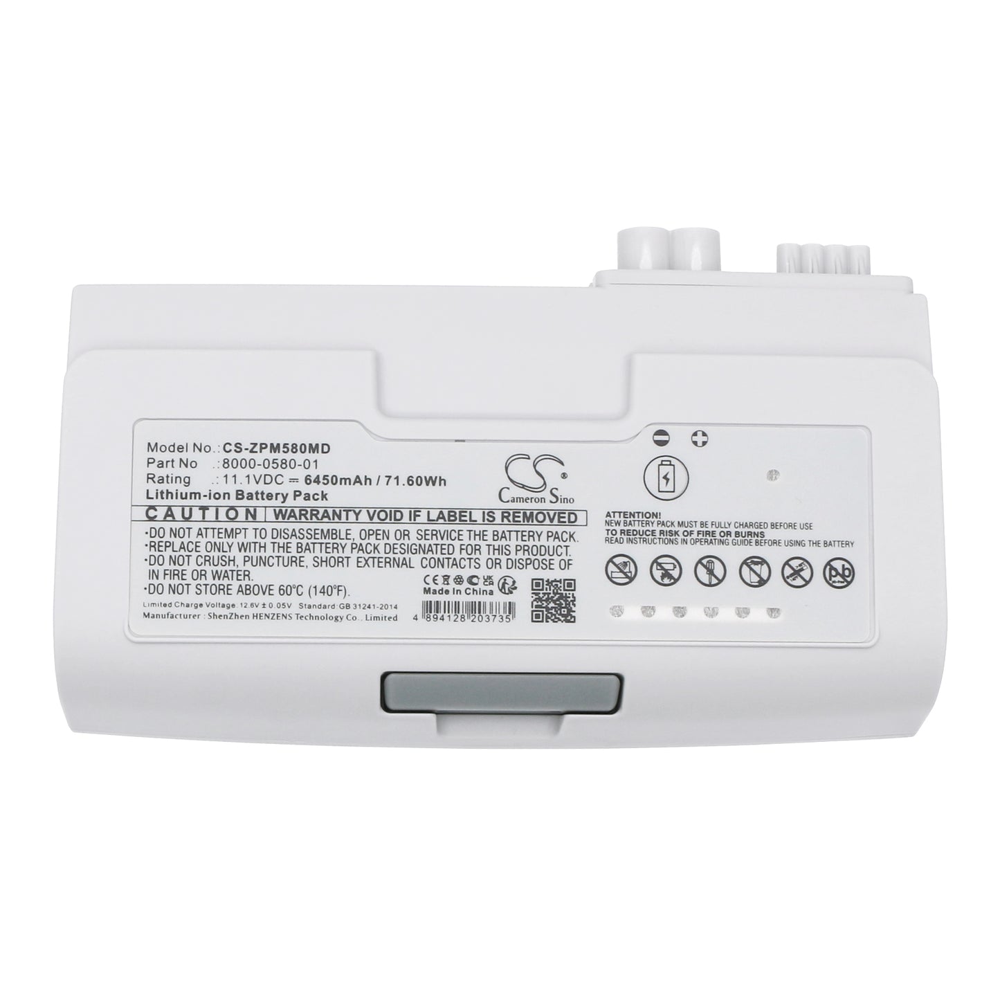 Battery for ZOLL SurePower II / Propaq M / Propaq MD – 11.1V 6450mAh