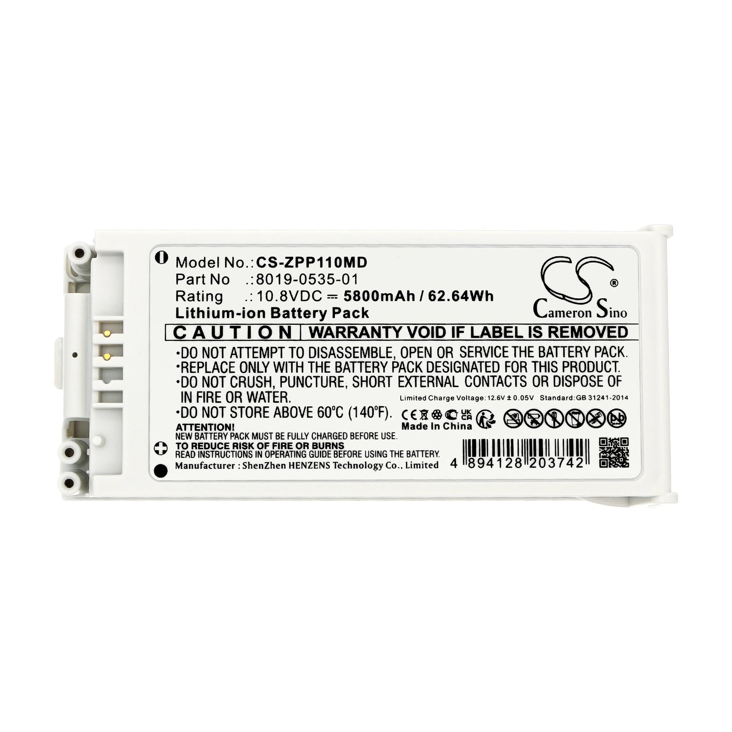 Battery for ZOLL AED Pro / Defibrillators E Series / R Series / CCT – 10.8V 5800mAh