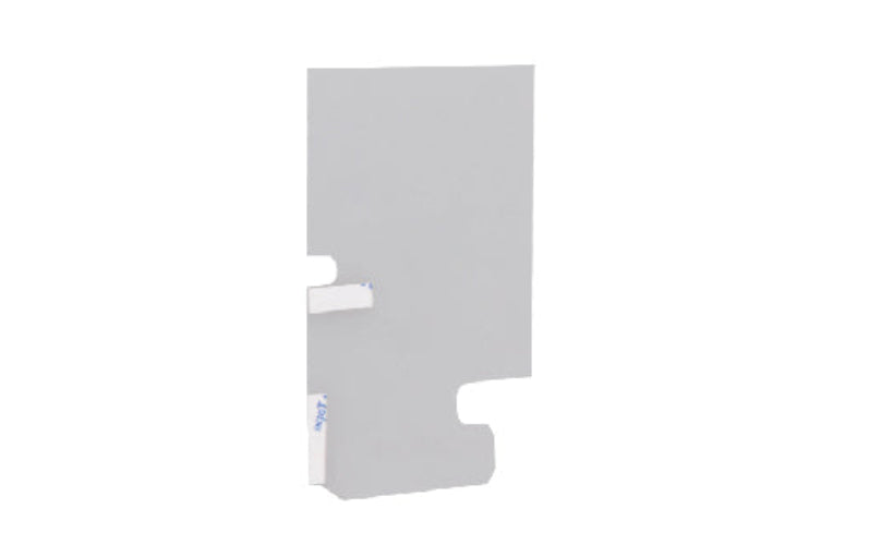 Clear plastic card holder on a white background