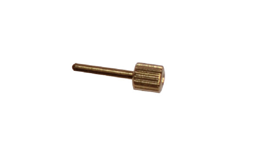Bronze-colored cylindrical object on a white background