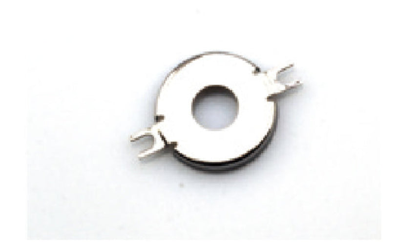 Metallic clasp on a white background