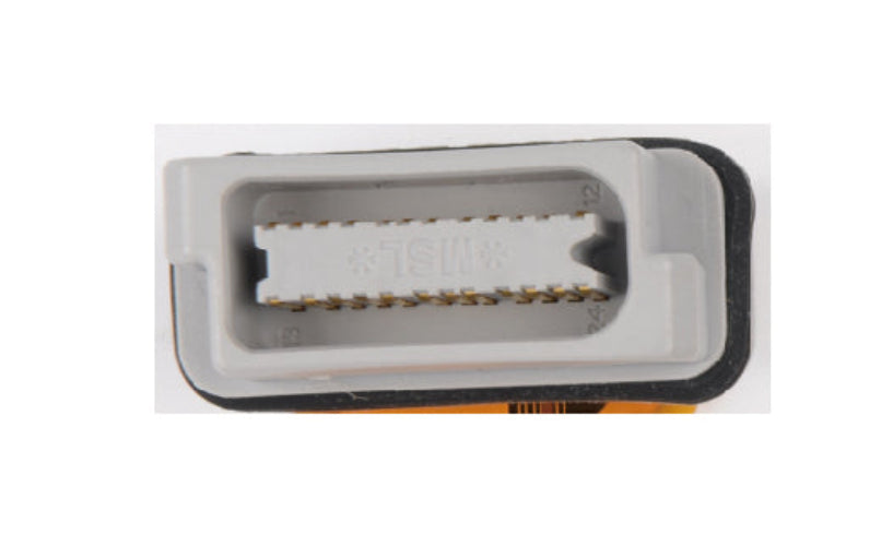 Close-up of a electronic component on a white background