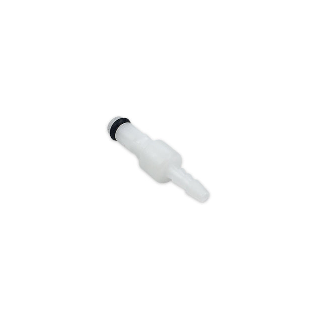 A single white, male Neo-Snap connector for GE medical equipment.