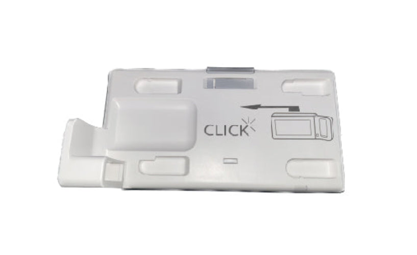 White electronic device with 'CLICK' branding on a white background