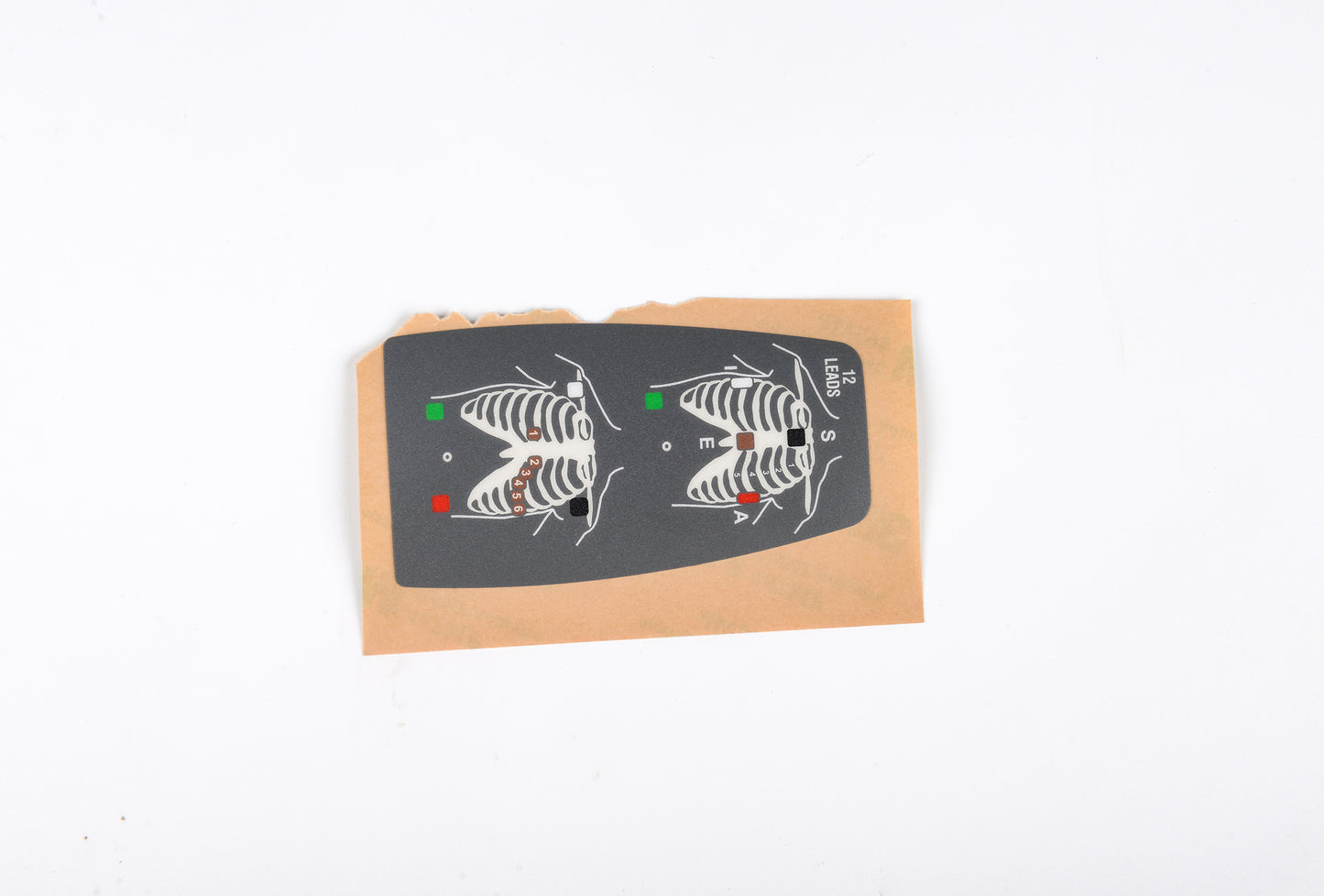 Cardboard packaging with a gray electronic device on a white background