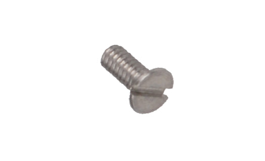 Metal screw on a white background
