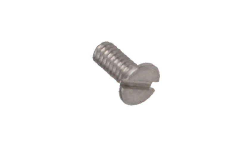 Metal screw on a white background