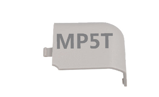 White plastic component with 'MP5T' marking on a white background